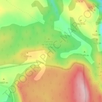 Mapa topográfico El Conillo, altitude, relevo