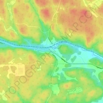 Mapa topográfico Hagar, altitude, relevo
