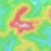 Mapa topográfico Mont Vinaigre, altitude, relevo