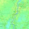 Mapa topográfico Chandannagar, altitude, relevo