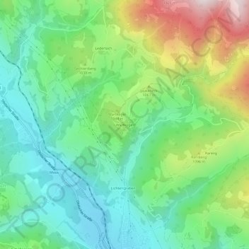 Mapa topográfico Wartkogel, altitude, relevo