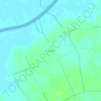 Mapa topográfico Kundur, altitude, relevo