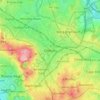Mapa topográfico Oldbury, altitude, relevo