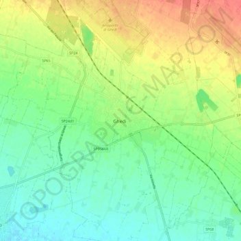 Mapa topográfico Ghedi, altitude, relevo