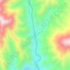 Mapa topográfico قرضة, altitude, relevo