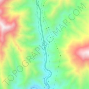 Mapa topográfico قرضة, altitude, relevo