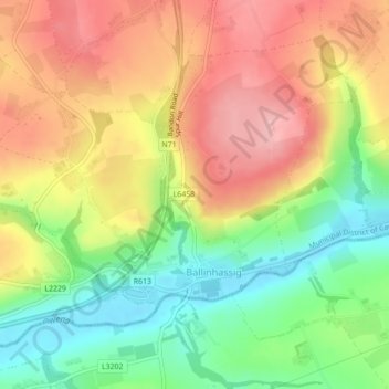 Mapa topográfico Glenview, altitude, relevo