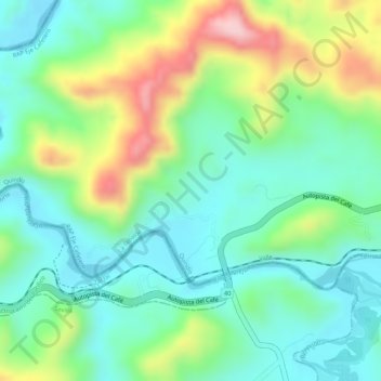 Mapa topográfico Casablanca, altitude, relevo