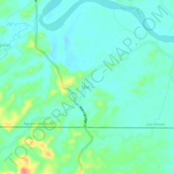 Mapa topográfico Mat-i, altitude, relevo