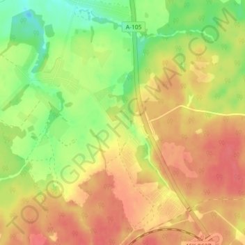 Mapa topográfico Shishkino, altitude, relevo