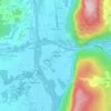 Mapa topográfico La Charrière, altitude, relevo