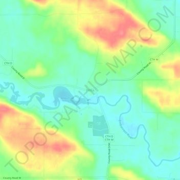 Mapa topográfico Pella, altitude, relevo