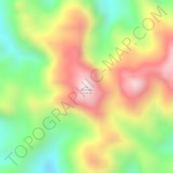Mapa topográfico Mount Salahutu, altitude, relevo