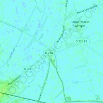 Mapa topográfico Hennuin, altitude, relevo