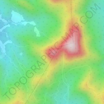 Mapa topográfico Duas Mamas, altitude, relevo