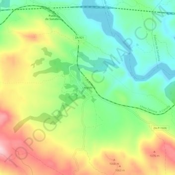 Mapa topográfico Ungilde, altitude, relevo