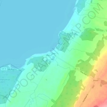 Mapa topográfico Leith, altitude, relevo
