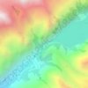Mapa topográfico Parón Lake, altitude, relevo