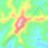 Mapa topográfico Caraça, altitude, relevo