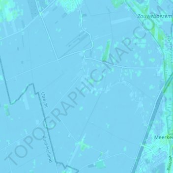 Mapa topográfico Broek, altitude, relevo