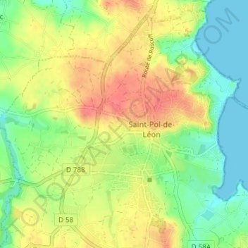Mapa topográfico Prat Cuic, altitude, relevo