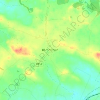 Mapa topográfico Baconstown, altitude, relevo