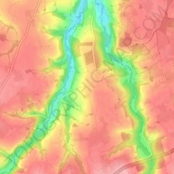Mapa topográfico Coasvout, altitude, relevo