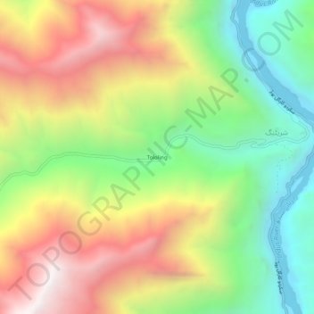 Mapa topográfico Tololing, altitude, relevo