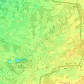 Mapa topográfico Ratum, altitude, relevo