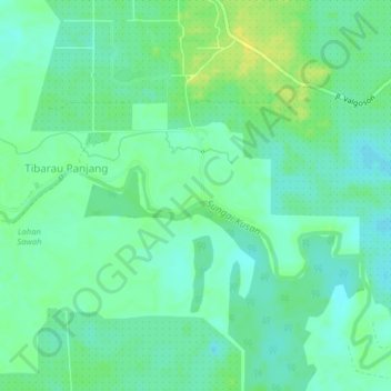 Mapa topográfico Pacakan, altitude, relevo