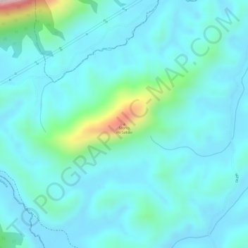 Mapa topográfico Morro do Sabão, altitude, relevo