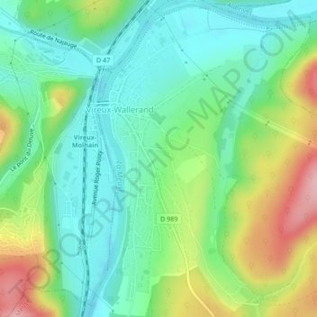 Mapa topográfico Prau, altitude, relevo