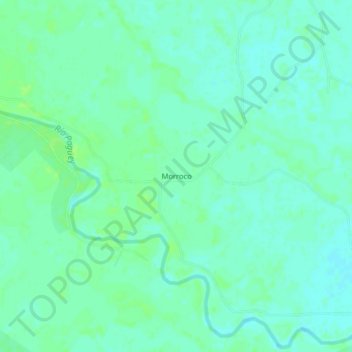 Mapa topográfico Morroco, altitude, relevo