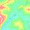 Mapa topográfico Restrepo, altitude, relevo