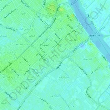 Mapa topográfico عمان, altitude, relevo