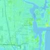 Mapa topográfico Port Everglades, altitude, relevo