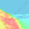 Mapa topográfico Platamona, altitude, relevo