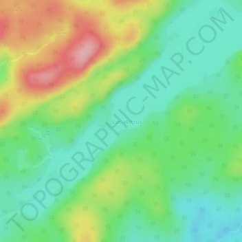 Mapa topográfico Lac Wapus, altitude, relevo