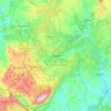 Mapa topográfico Ourém, altitude, relevo