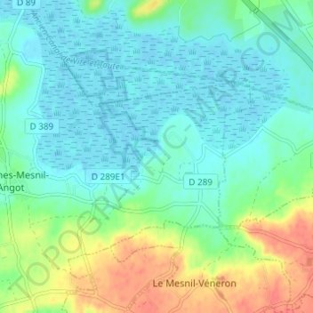 Mapa topográfico Hameau Vaultier, altitude, relevo