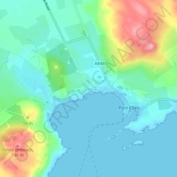 Mapa topográfico Imeraval, altitude, relevo