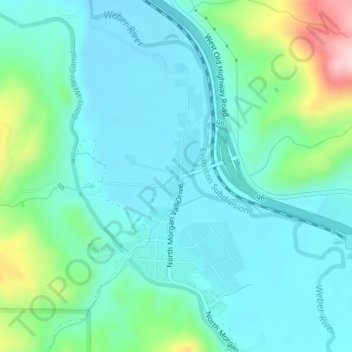 Mapa topográfico Peterson, altitude, relevo
