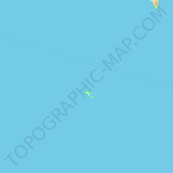 Mapa topográfico Pulau Gureda, altitude, relevo