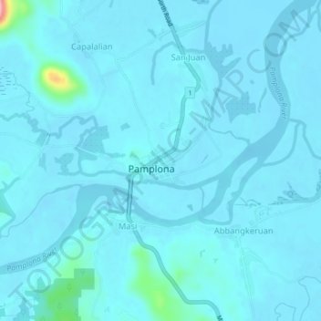 Mapa topográfico Centro, altitude, relevo