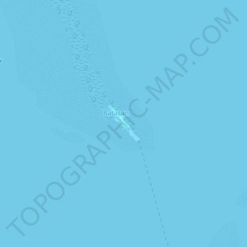 Mapa topográfico Batasan, altitude, relevo