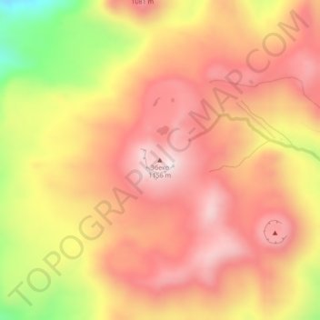 Mapa topográfico Эбеко, altitude, relevo