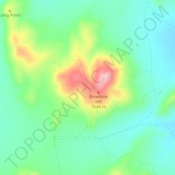 Mapa topográfico Nutty Putty Cave, altitude, relevo
