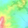 Mapa topográfico Inazares, altitude, relevo