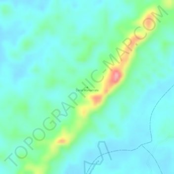 Mapa topográfico Cerro Monserrate, altitude, relevo