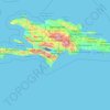 Mapa topográfico Barahona, altitude, relevo